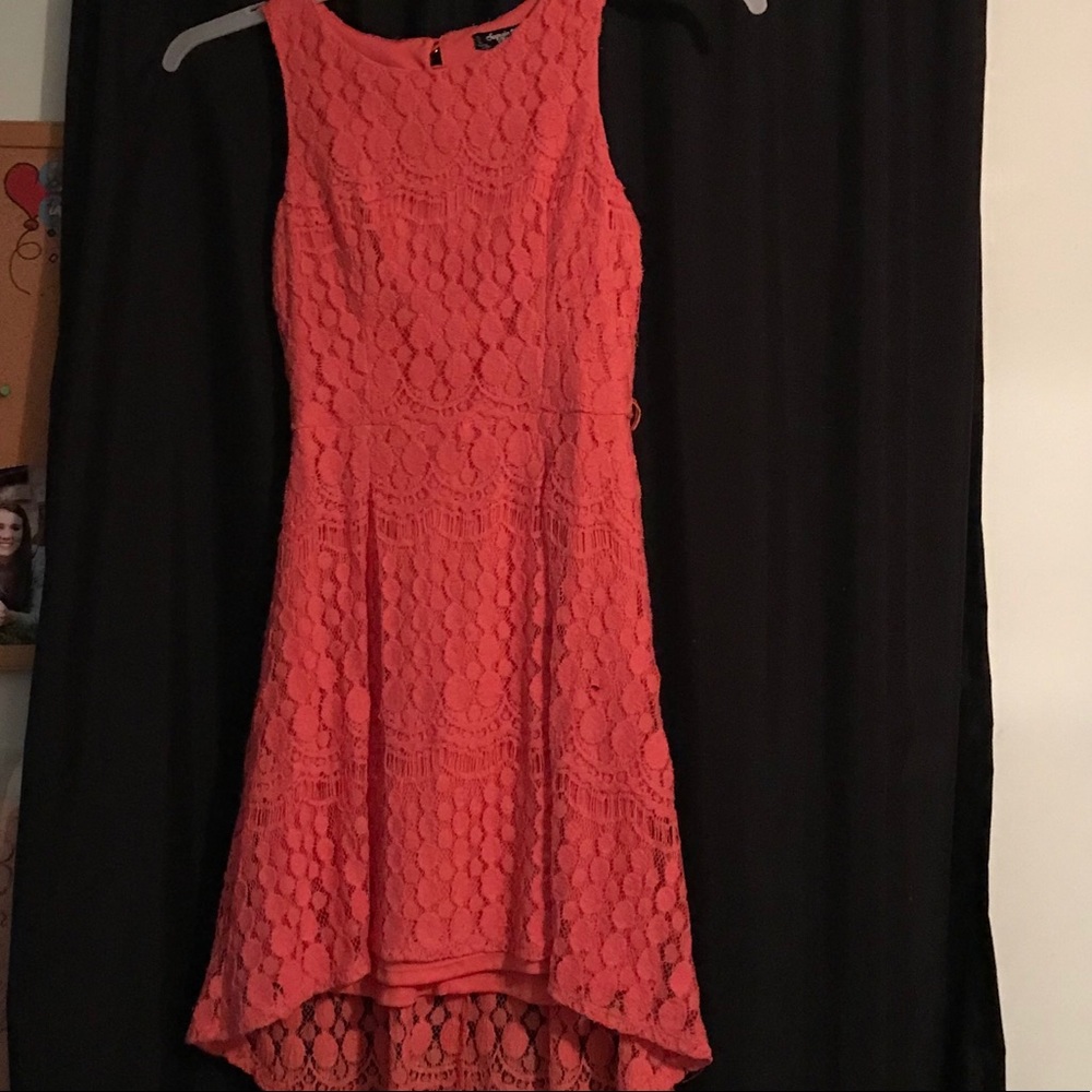 High low blush pink dress